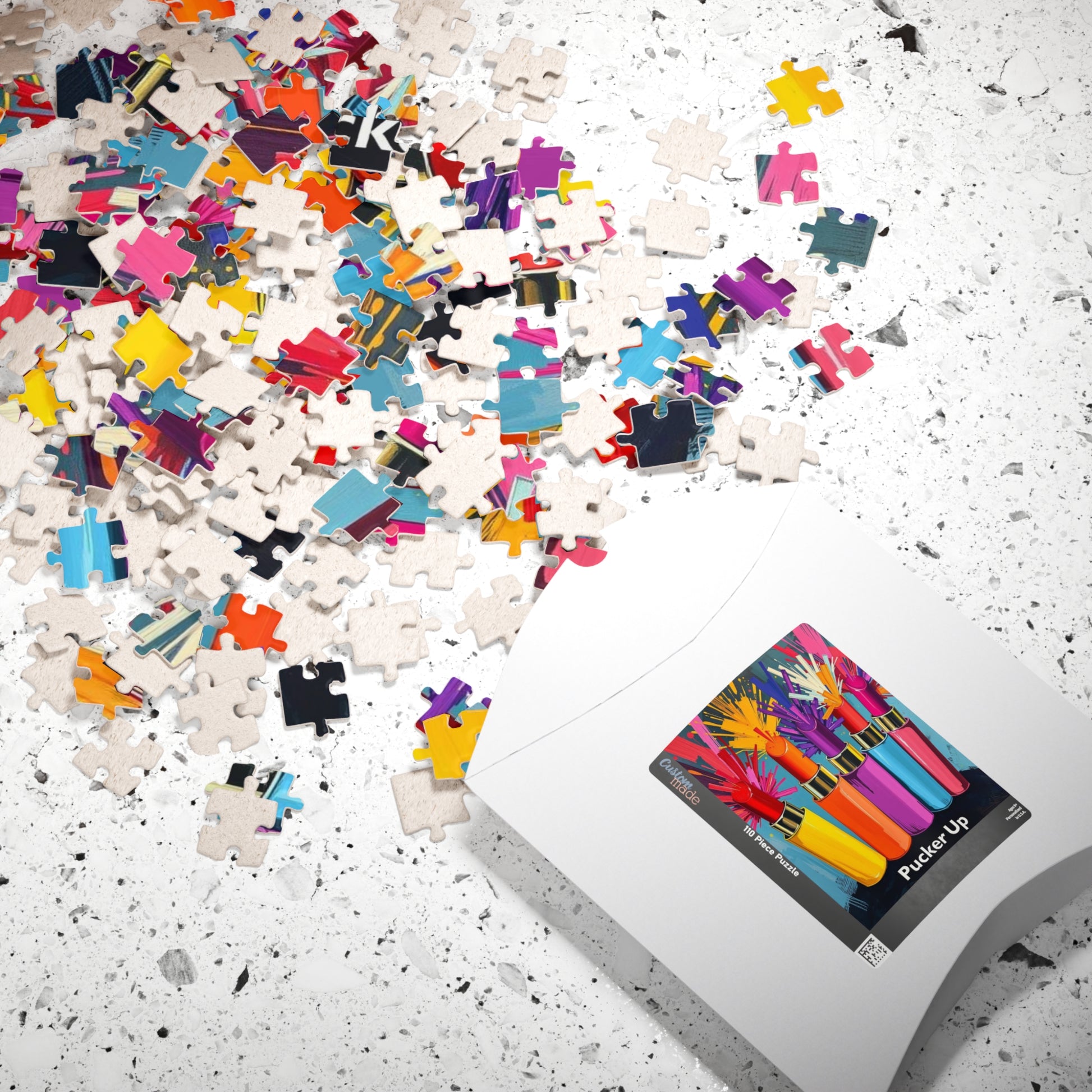 Colorful Makeup Jigsaw Puzzle - Fun Gift for Makeup Lovers, Family Game Night, Beauty Enthusiast, Unique Home Entertainment Puzzle The Puzzle Chest