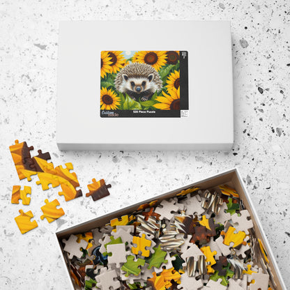 Hedgehog in Sunflowers Jigsaw Puzzle - Nature Lovers Gift, Family Activity, Mindfulness Hobby, Home Entertainment, Fun Challenge Puzzle The Puzzle Chest