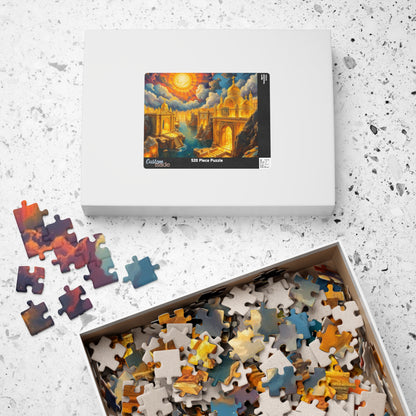New Jerusalem Jigsaw Puzzle, Shining City of Gold and Crystal, Faith-Based Tabletop Game, Religious Theme, Mindfulness Activity, Giftable