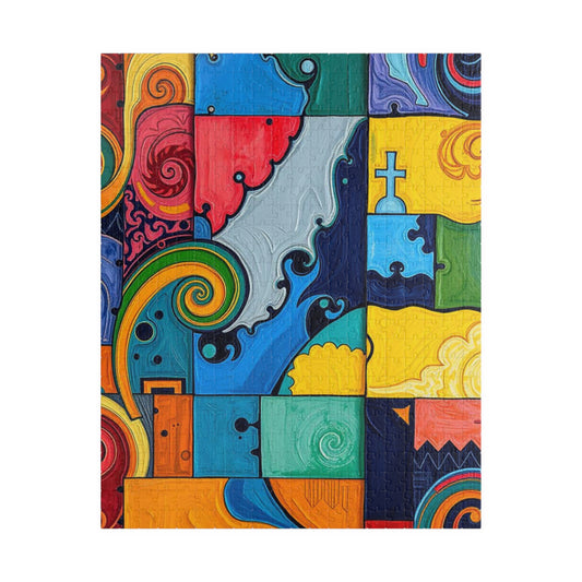 Colorful Abstract Puzzle for Family Fun, 110-1014 Piece Jigsaw, Home Entertainment, Activity for Adult, Unique Gift Idea, Game Night 520 pcs (Vertical) Puzzle The Puzzle Chest
