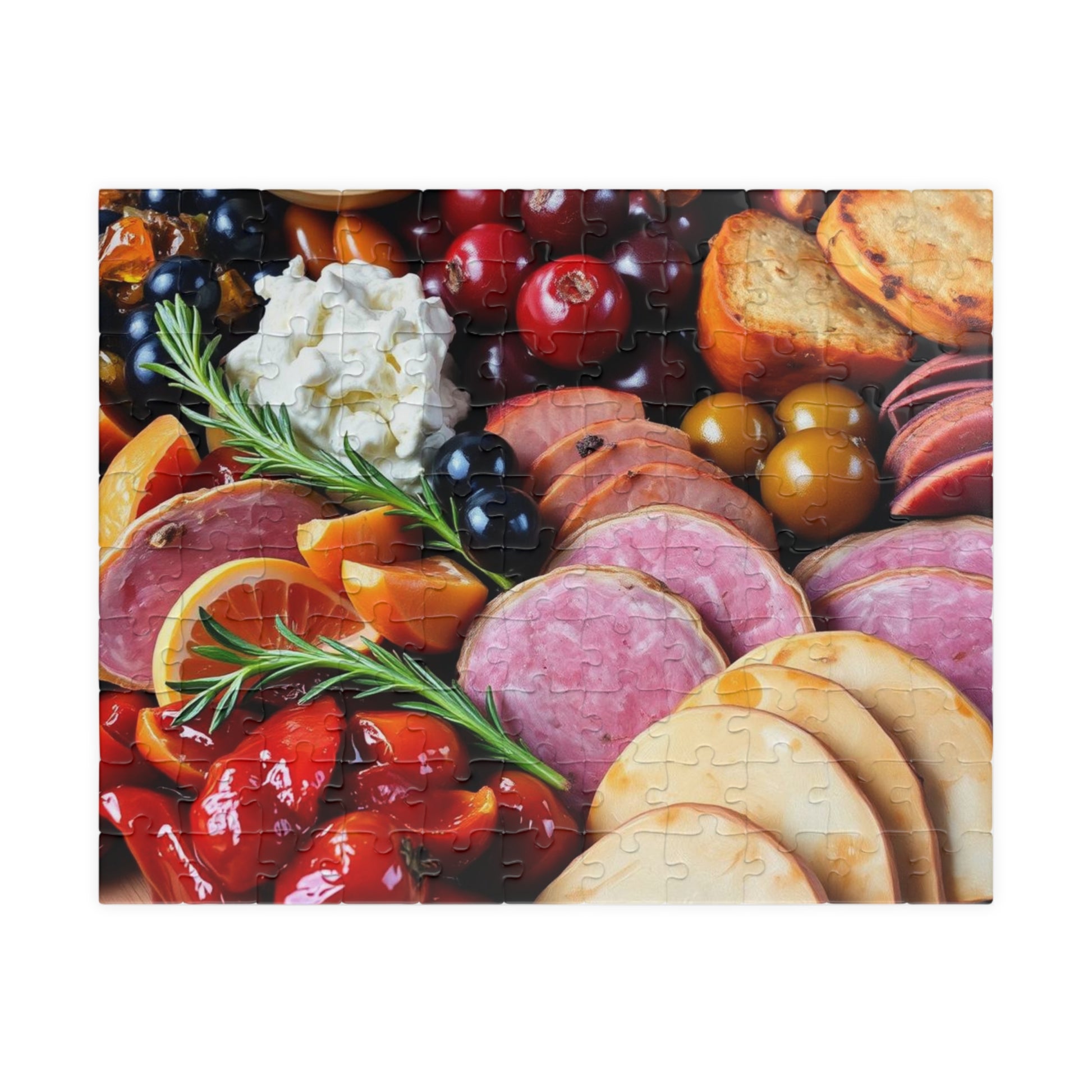 Gourmet Food Puzzle, Fun Family Activity, Foodie Gift, Home Decor Puzzle, Unique Puzzle Gift for Food Lovers, Puzzle for Game Night 110 pcs (Horizontal) Puzzle The Puzzle Chest