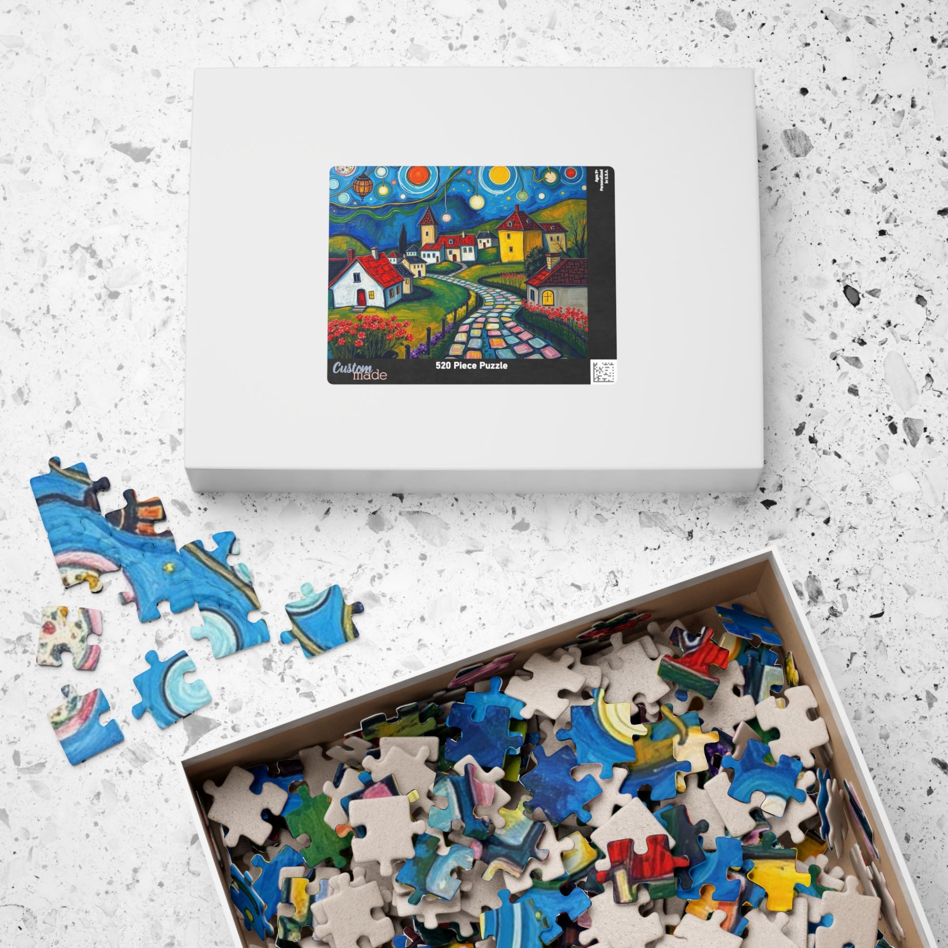 Whimsical Village Puzzle, 110, 252, 520, 1014-piece, Cozy Family Time Activity, Perfect Gift for Puzzle Lovers, Home Decor, Brain Teaser The Puzzle Chest