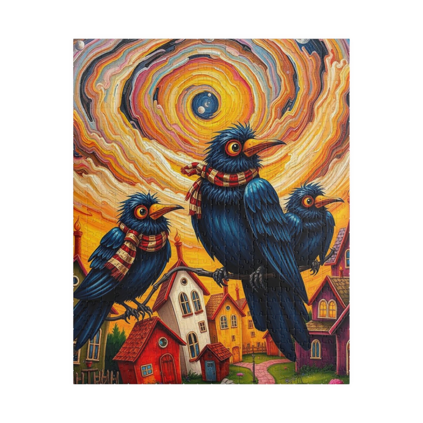 Colorful Bird Puzzle for Adults - Fun Halloween Jigsaw Game for Family Night, Bird Lover Gift for Friends Holiday Birthday, Brain Teaser