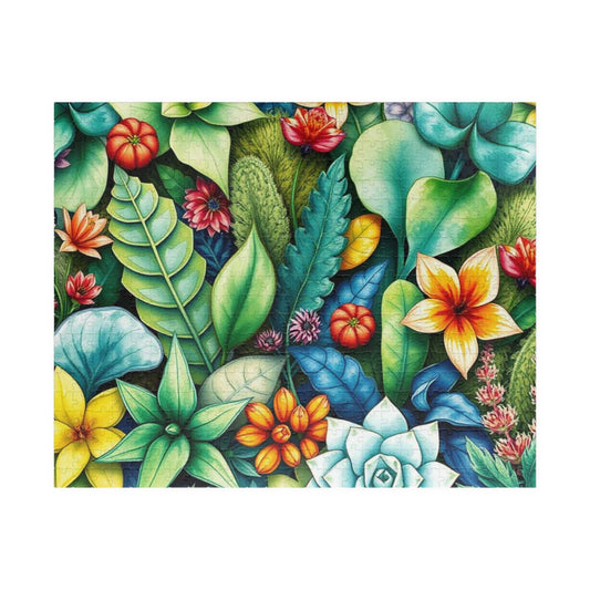 Wildflower Whirl Tropical Floral Puzzle, 110, 252, 520, 1014-piece Flower Puzzle, Botanical Game