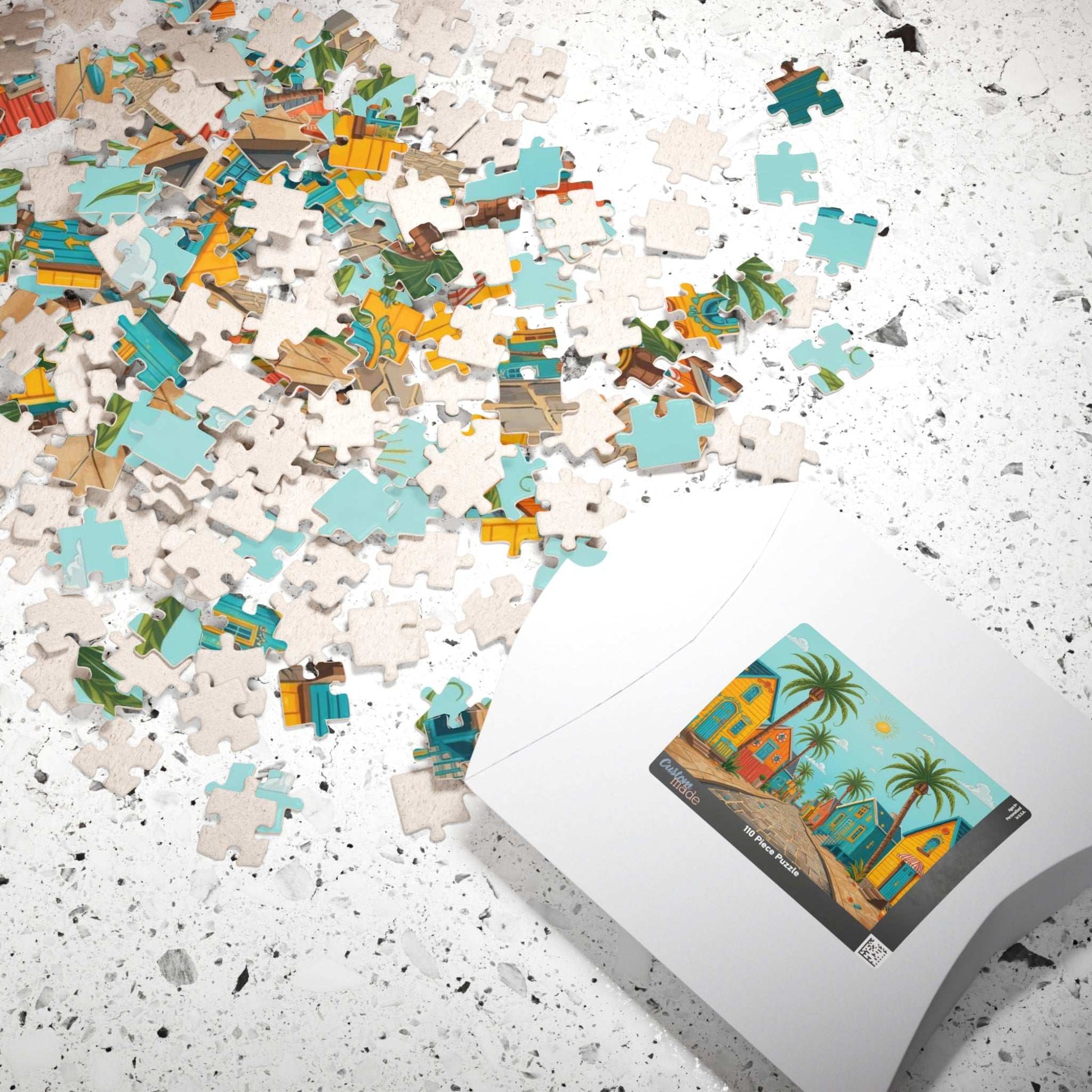 Beach House Village Puzzle - Seaside Town Jigsaw Game Puzzle The Puzzle Chest