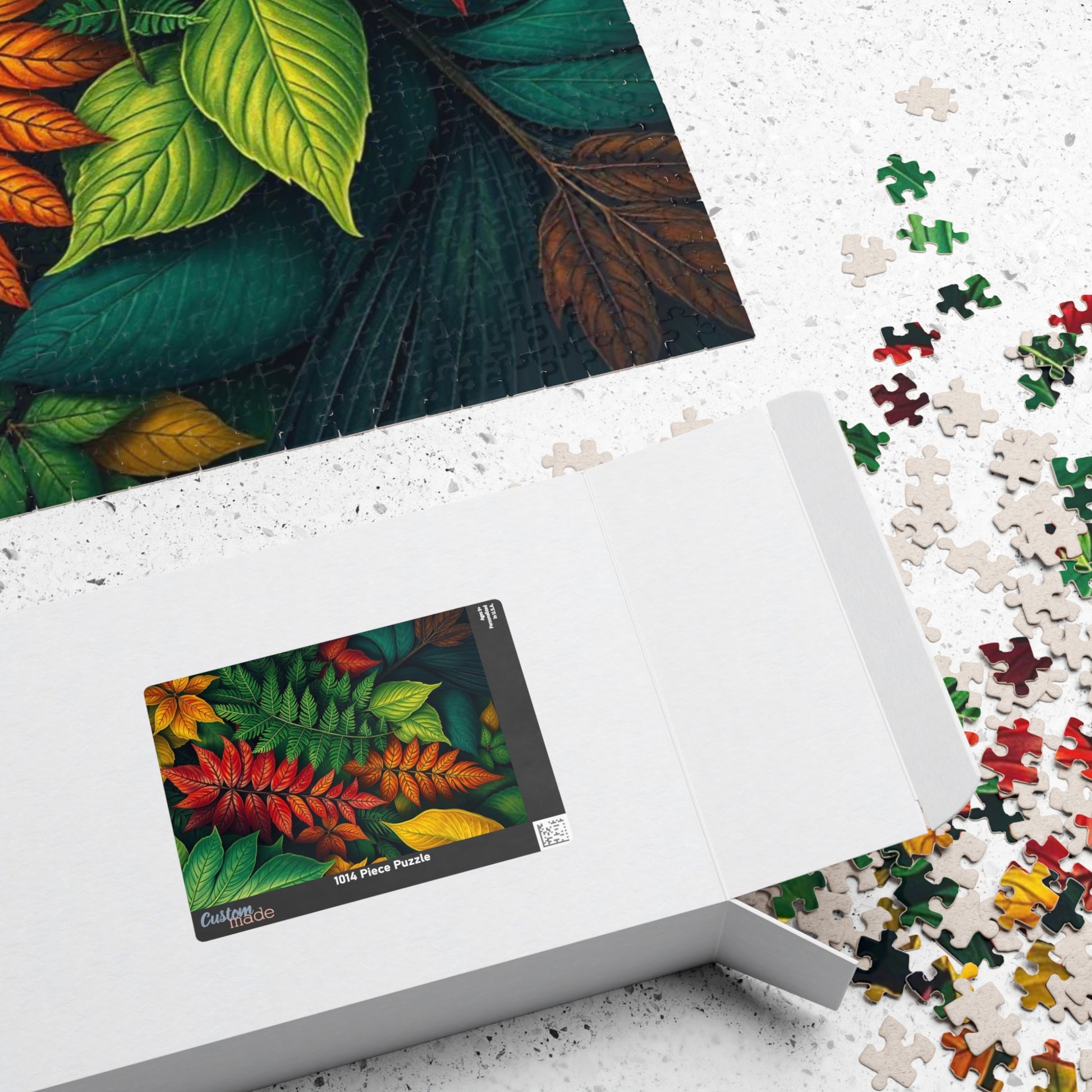 Chaotic Autumn Leaves Jigsaw Puzzle - Colorful Nature Scene, Family Game Night, Cozy Gift for Plant Lover Creative Hobby Puzzle The Puzzle Chest
