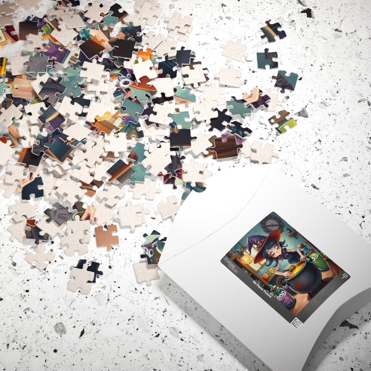 Whimsical Witch Puzzle, Halloween Jigsaw Game Perfect Gift for Puzzle Lovers, Family Game Night, Creative Challenge, Fun Seasonal Activity
