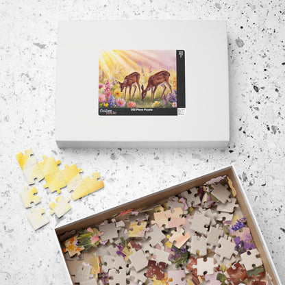 Enchanting Deer Jigsaw Puzzle - 110, 252, 520 & 1014-Piece, Wildlife Theme Nature Lovers Gift for All Occasions, Family Game Night Brain Teaser Puzzle The Puzzle Chest