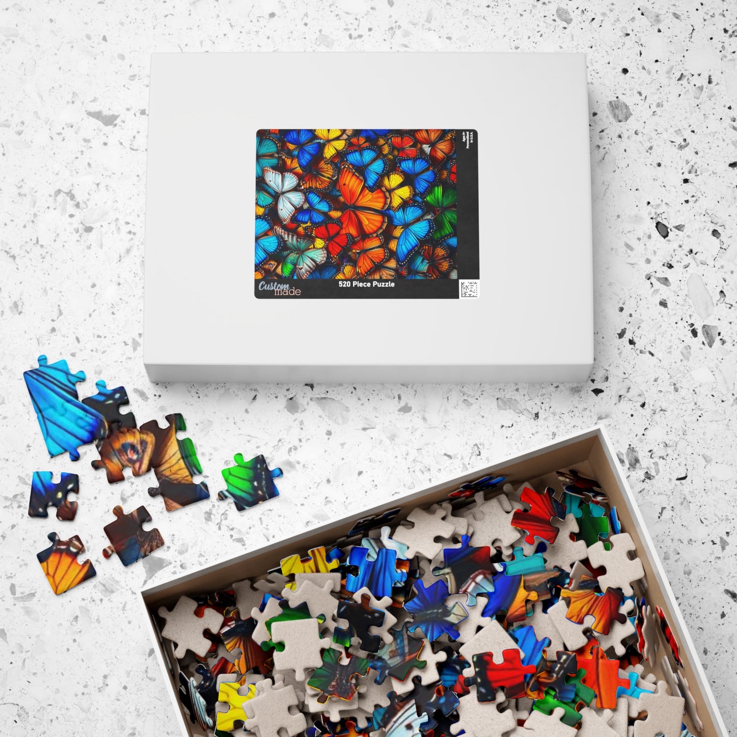 Chaotic Butterfly Collage Puzzle Jigsaw for Nature Lovers, Perfect Gift for Entomology Puzzle Lovers, Family Fun, Creative Hobby, Mental Exercise Puzzle The Puzzle Chest