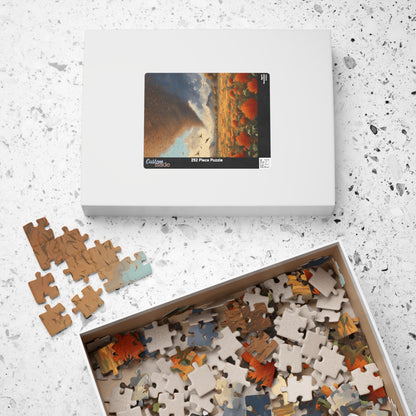 Biblical Plagues Jigsaw Puzzle, Locusts Swarming Over a Barren Landscape, Faith-Based Christian Theme Game, Spiritual Gift for Puzzle Lover