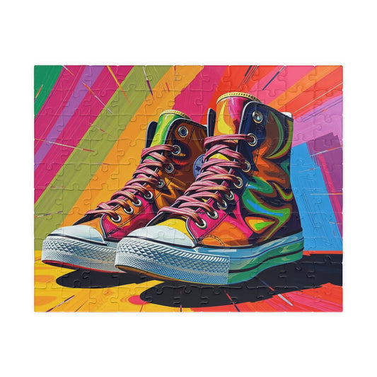 Colorful Converse Shoes Puzzle - Fun Pop Art Jigsaw for Shoe Lovers, Great Gift for Birthdays, Family Game Night, Creative Hobby 110 pcs (Horizontal) Puzzle The Puzzle Chest