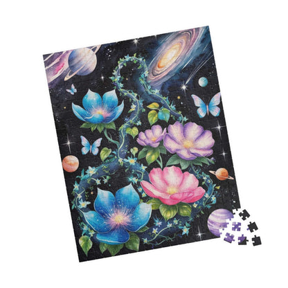 Cosmic Garden Jigsaw Puzzle (Butterflies Planets Stars), Fantasy Family Game Night, Adult Activity, Syfy Space Lover Gift, Hobby Puzzle The Puzzle Chest
