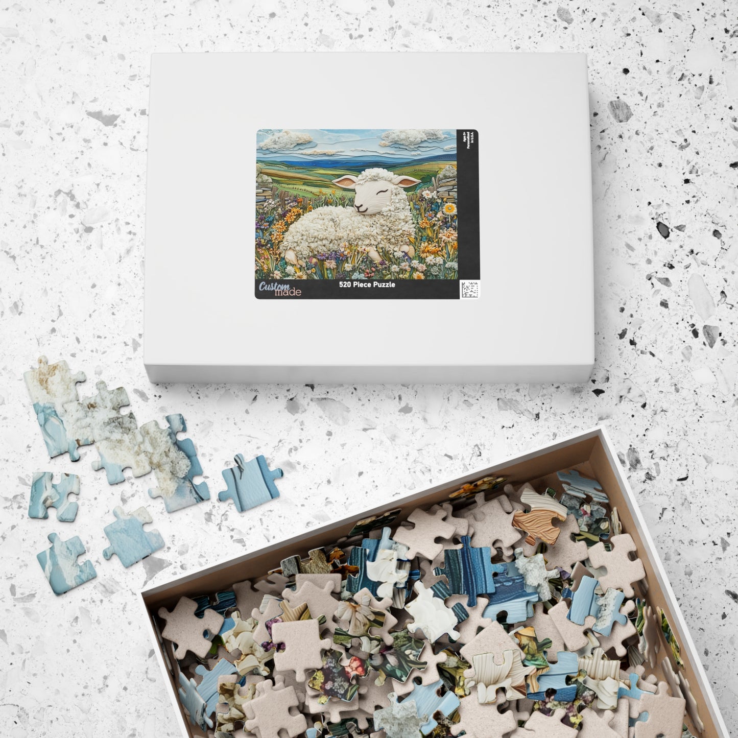 Sleeping Lamb Meadow Puzzle | Sheep Jigsaw Puzzle, 110-1014pc Animal Themed Game Puzzle The Puzzle Chest