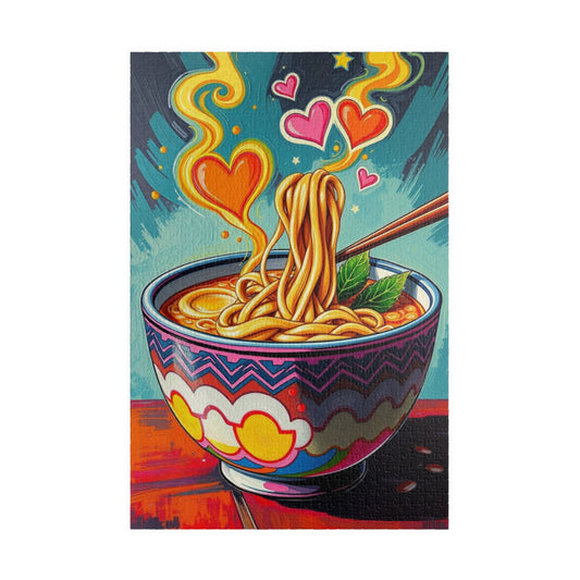 Noodle Bowl Puzzle - Pop Art Jigsaw Game, Colorful Food Art, Fun Family Activity, Creative Gift for Foodies, Cozy Night In, 110-1014 Pieces 1014 pcs (Vertical) Puzzle The Puzzle Chest