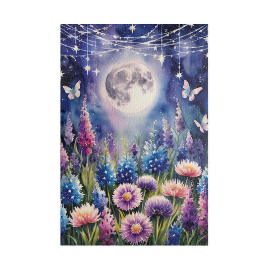 Wildflower Landscape Puzzle, Starry Night Jigsaw for Enthusiasts, Floral Puzzle Game for Nature Lovers, Mindfulness Activity 1014 pcs (Vertical) Puzzle The Puzzle Chest