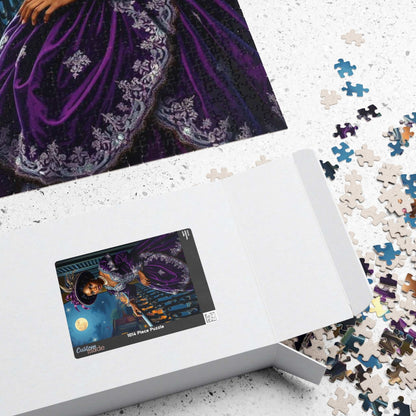 Mystical Moonlit Jigsaw Puzzle - Victorian Black Woman, African American Art Puzzle The Puzzle Chest