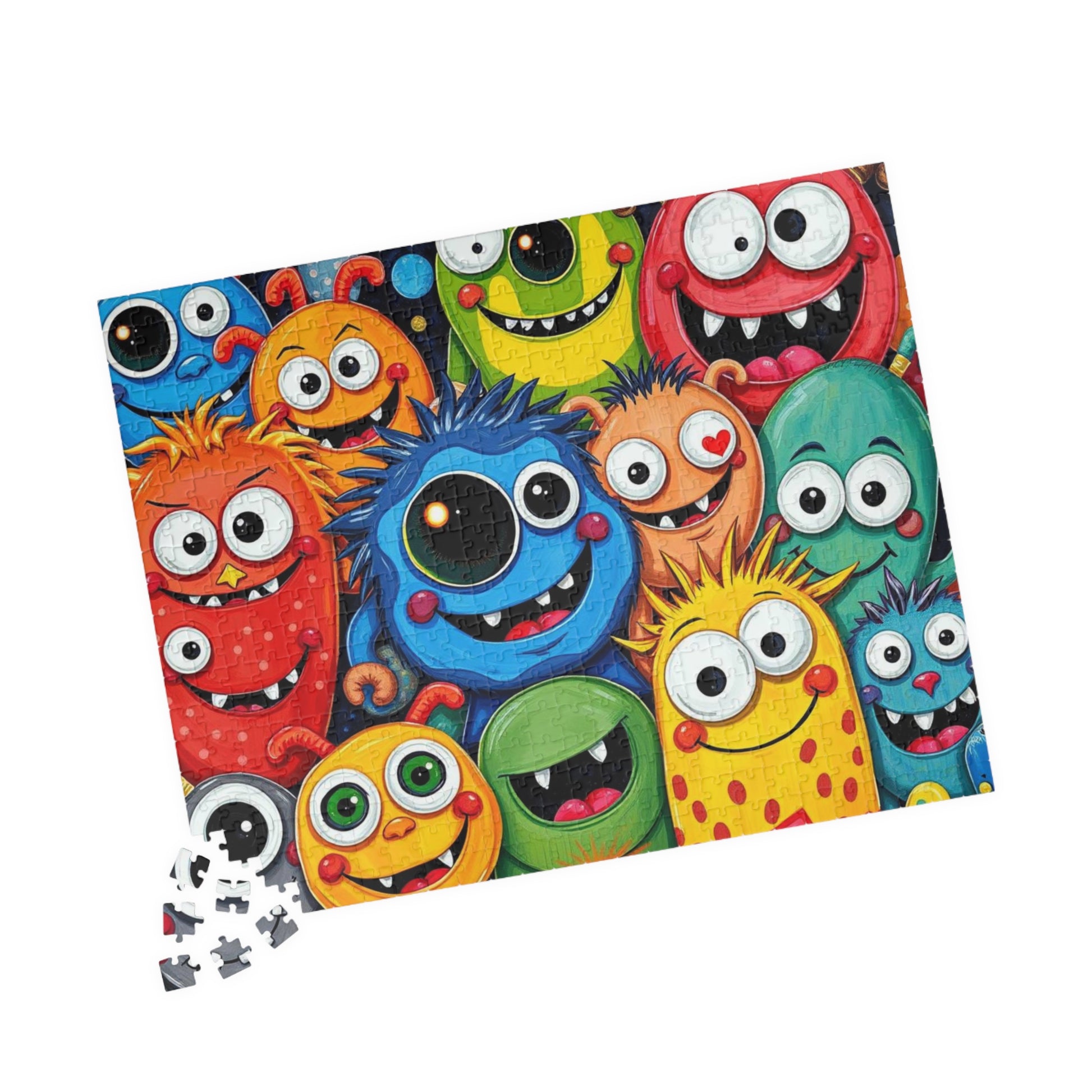 Cute Cartoon Monster Jigsaw Puzzle, Monster Puzzle, Halloween Puzzle, Fun Activity, Game Night Entertainment, Birthday Gift for Friends Puzzle The Puzzle Chest