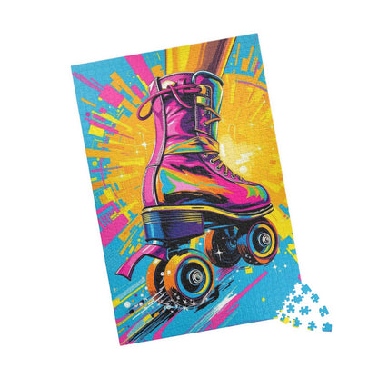 Colorful Roller Skate Puzzle | Pop Art Jigsaw Game | Fun Gift for Roller Skating Lovers | 110-1014 Piece | Family Game Night, Unique Home Puzzle The Puzzle Chest