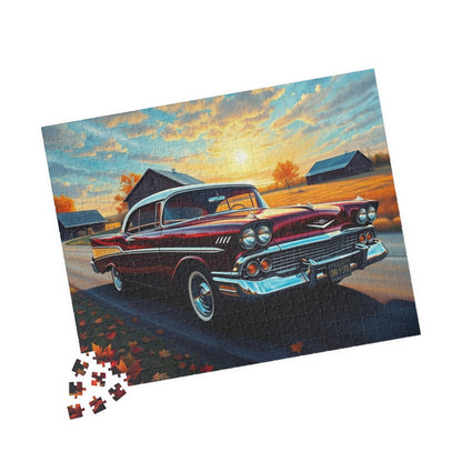 Vintage Car Puzzle - Classic 1957 Bel Air Jigsaw Game, Retro Auto Puzzle The Puzzle Chest