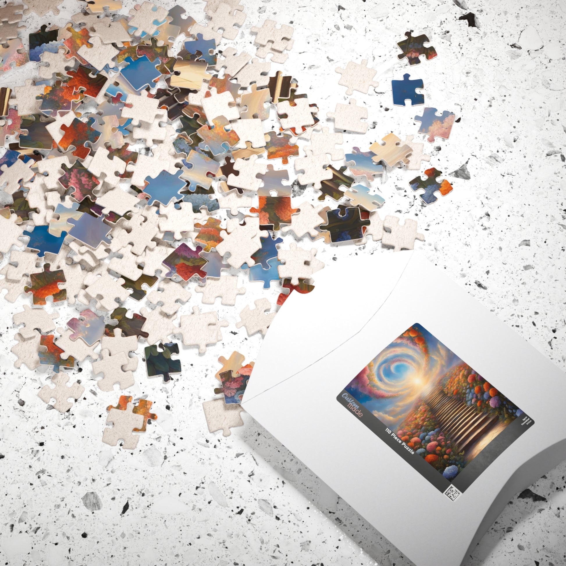 Heavenly Staircase Puzzle, Floral Flower Design, Religious Christian Faith Theme, 110 252 520 1014-Piece Jigsaw, Hobby, Meditation, Family Puzzle The Puzzle Chest