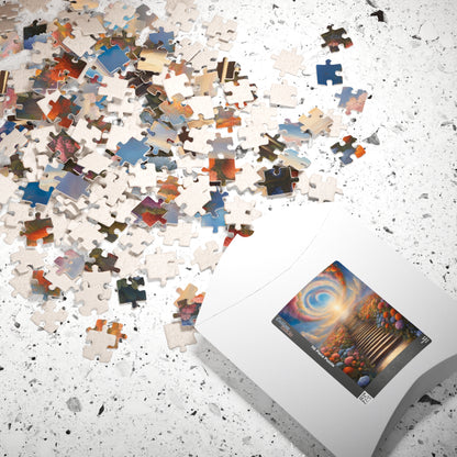 Heavenly Staircase Puzzle, Floral Flower Design, Religious Christian Faith Theme, 110 252 520 1014-Piece Jigsaw, Hobby, Meditation, Family Puzzle The Puzzle Chest