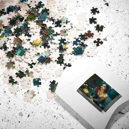 Ophelia's Lament Jigsaw Puzzle - Lotus Flower, Gothic Puzzle, Dark Fantasy Puzzle Art Gift for Friend, Mindfulness Activity Puzzle The Puzzle Chest