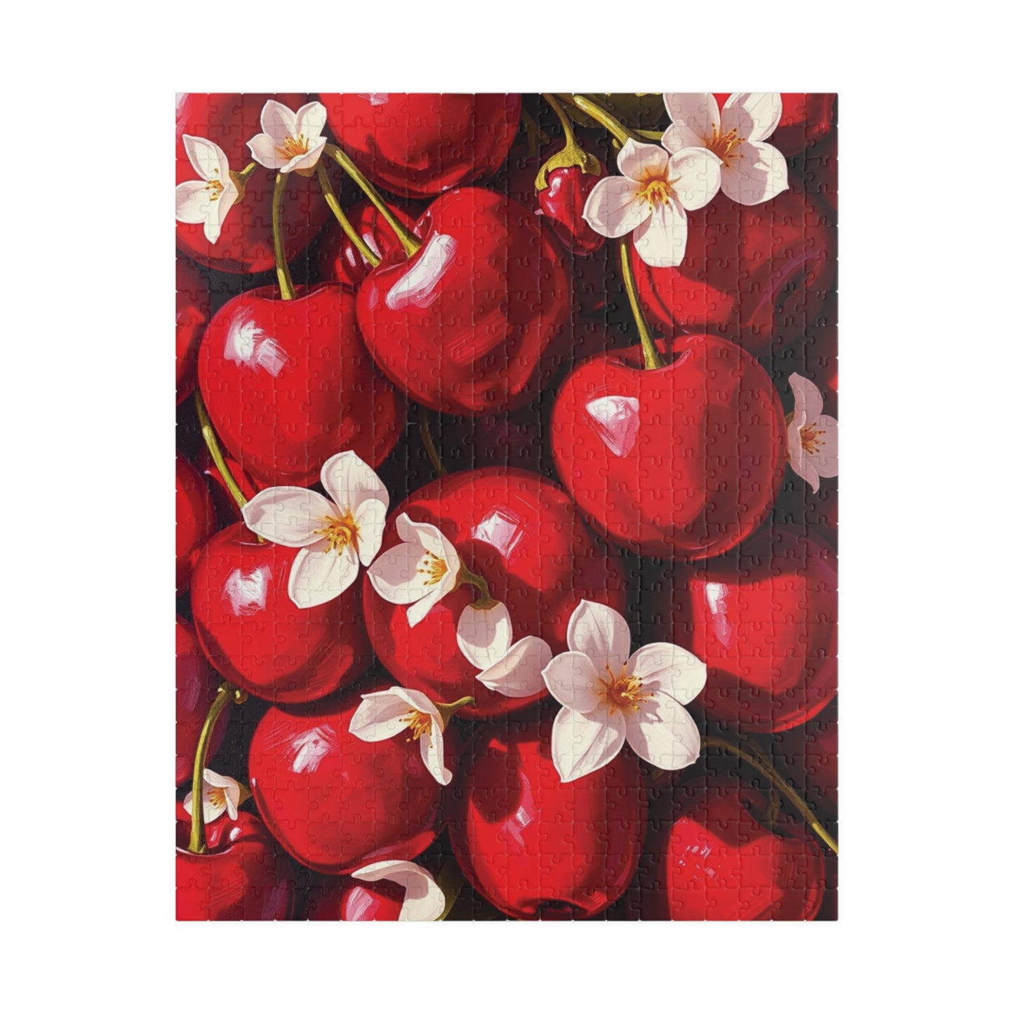 Chaotic Collage Cherry Puzzle, Fruit and Flower Jigsaw Game, Bold and Aesthetic Jigsaw for Puzzle Lovers and Art Enthusiasts, Mindful 520 pcs (Vertical) Puzzle The Puzzle Chest