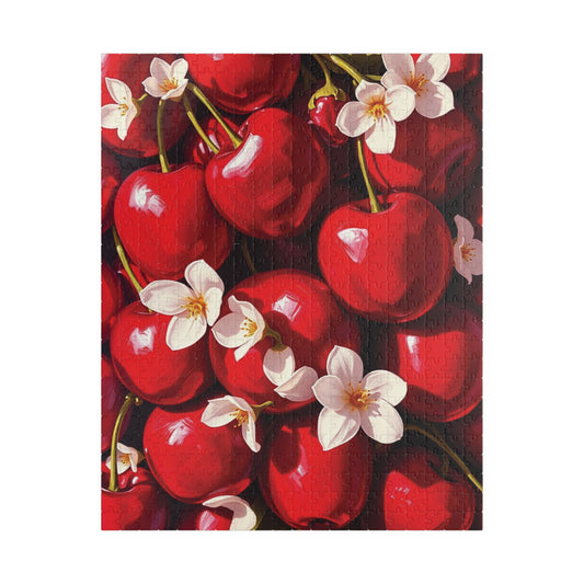 Chaotic Collage Cherry Puzzle, Fruit and Flower Jigsaw Game, Bold and Aesthetic Jigsaw for Puzzle Lovers and Art Enthusiasts, Mindful 520 pcs (Vertical) Puzzle The Puzzle Chest