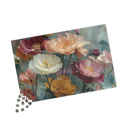 Dreamy Floral Art Jigsaw Puzzle - Whimsical Wildflowers, Botanical Artwork