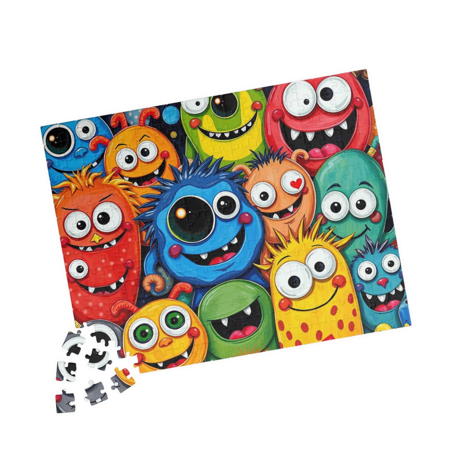 Cute Cartoon Monster Jigsaw Puzzle, Monster Puzzle, Halloween Puzzle, Fun Activity, Game Night Entertainment, Birthday Gift for Friends Puzzle The Puzzle Chest