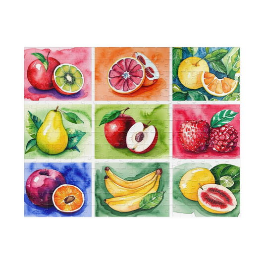 Fruit Collage Puzzle, Fun Jigsaw for Adults, Creative Activity, Brain Teaser Game, Unique Gift, Wall Art Home Decor, Foodie 252 pcs (Horizontal) Puzzle The Puzzle Chest