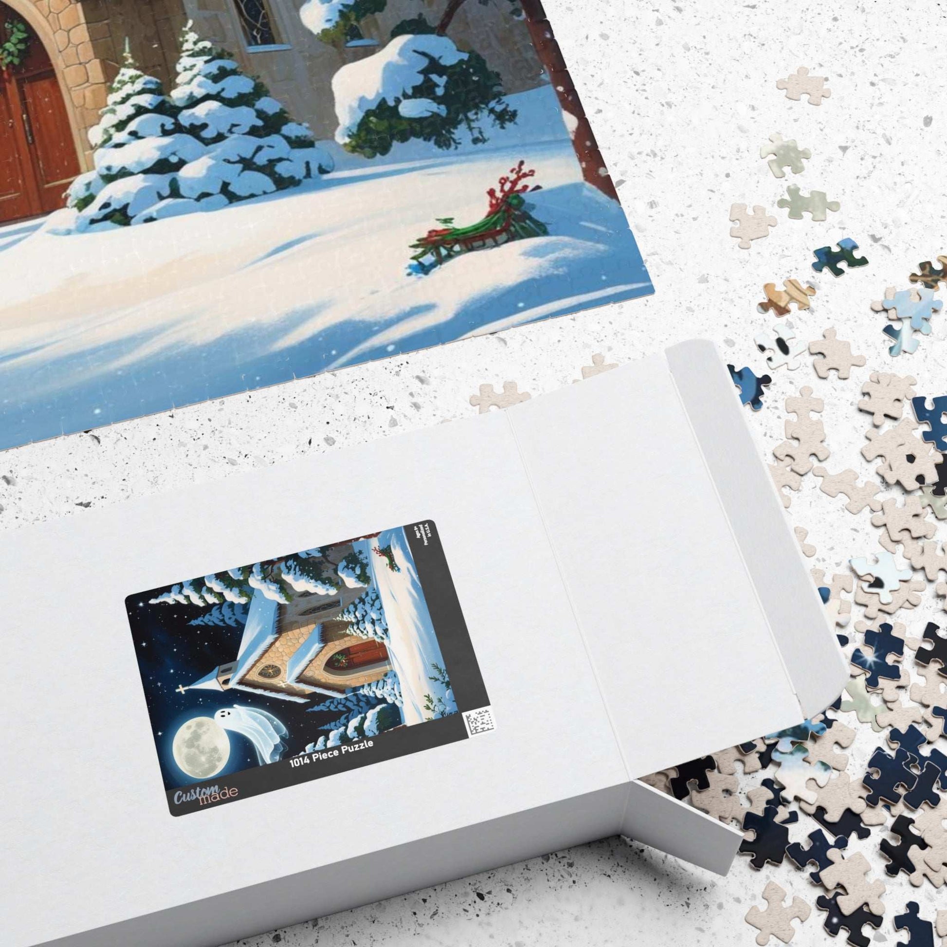 Silent Night Specter Jigsaw Puzzle - Winter Ghost Scene, 110-1014 Piece Halloween Puzzle