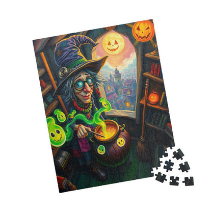 Witches Wild Workshop Jigsaw Puzzle - Halloween Witch, 110-520 Piece Spooky Fun Family Activity, Perfect for Birthday Gift for Puzzle Lover