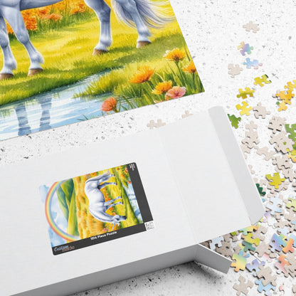 Mythical Unicorn Jigsaw Puzzle, Fantasy Landscape Puzzle Lover Gift, Rainbow Meadow 110-1014 Piece Family Activity Mind Challenge, Hobby Puzzle The Puzzle Chest