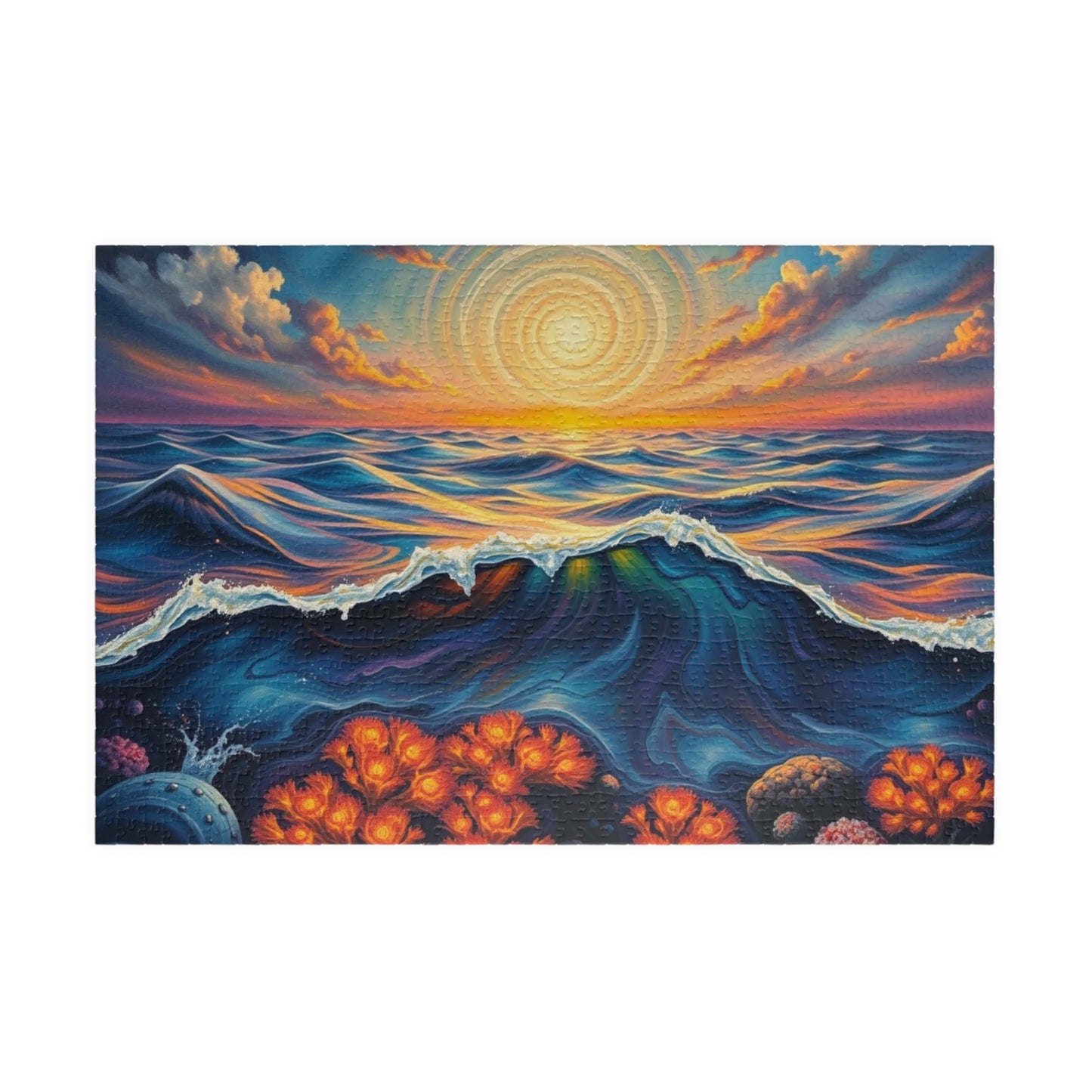 Ocean Sunset Jigsaw Puzzle, 110, 252, 520, 1014-piece Landscape, Family Game Night, Gift for Beach Lover and Friends 1014 pcs (Horizontal) Puzzle The Puzzle Chest