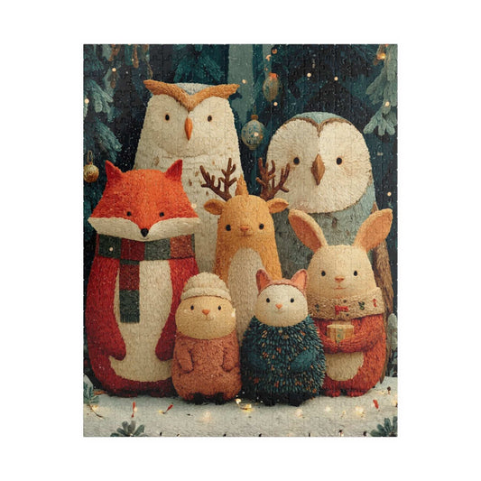 Cozy Animal Friends Jigsaw Puzzle for Family Fun, Holiday Gift, Winter Decor, Home Entertainment, Brain Teaser Puzzle The Puzzle Chest