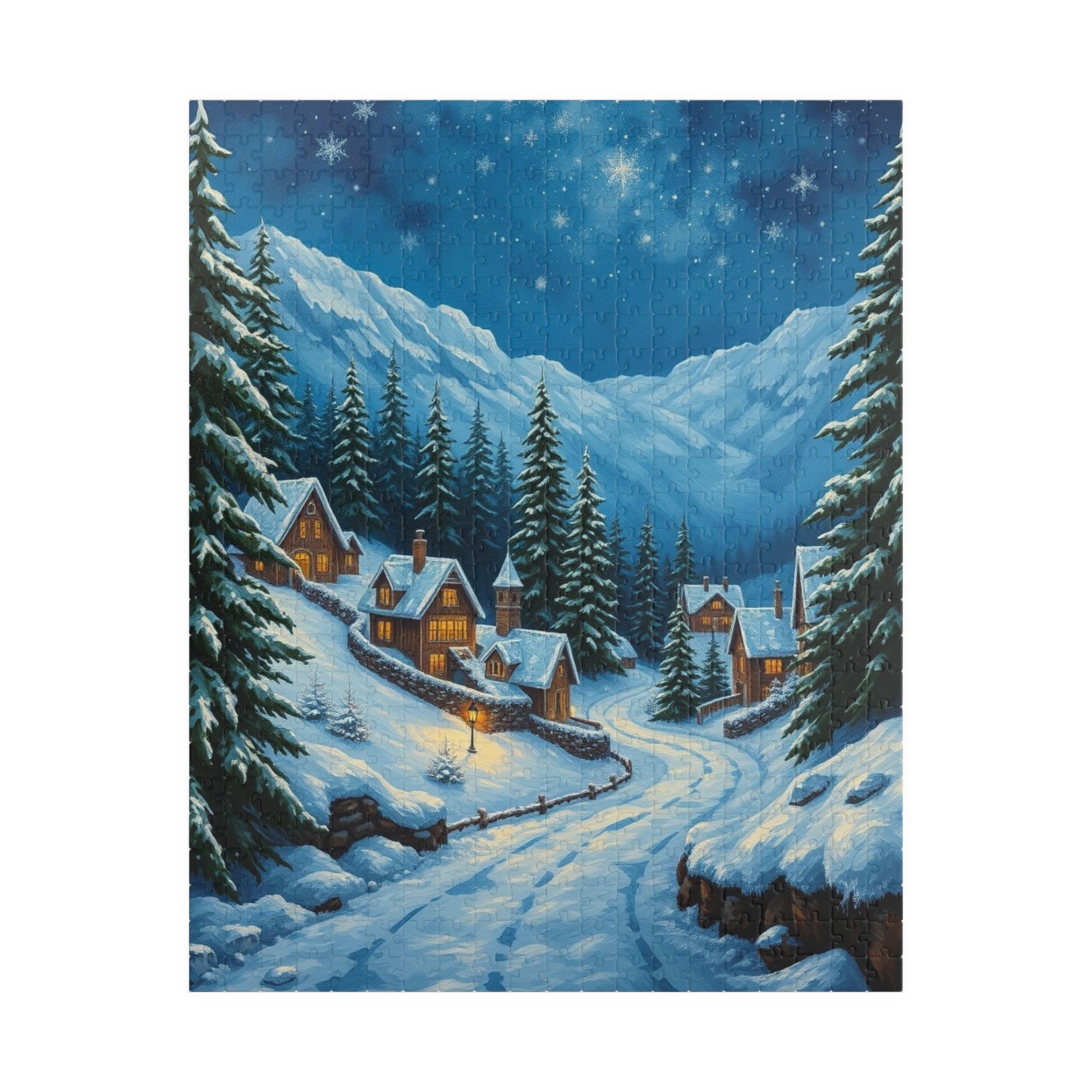 Winter Wonderland Puzzle - Cozy Home Scene, Jigsaw Puzzle for Family Fun, Holiday Activity, Gift Idea, Winter Decor, 110-1014 piece 520 pcs (Vertical) The Puzzle Chest