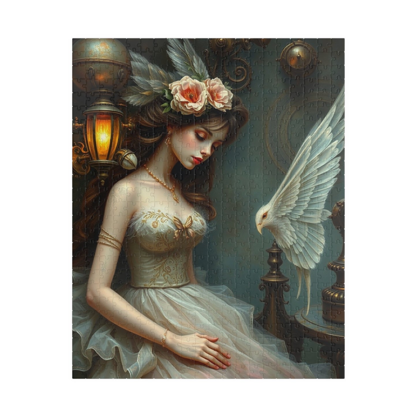 Elegant Steampunk Art Puzzle, Vintage Beauty Puzzle, Unique Gift for Art Lovers, Ideal for Family Game Night, Stress Relief Activity 520 pcs (Vertical) Puzzle The Puzzle Chest
