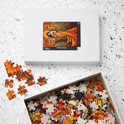 Bejeweled Autumn Fairy Jigsaw Puzzle, Mythical Fantasy Art, 110-1014 Pieces, Enchanting Unique Gift for Puzzle Lover, Family Fun Activity Puzzle The Puzzle Chest