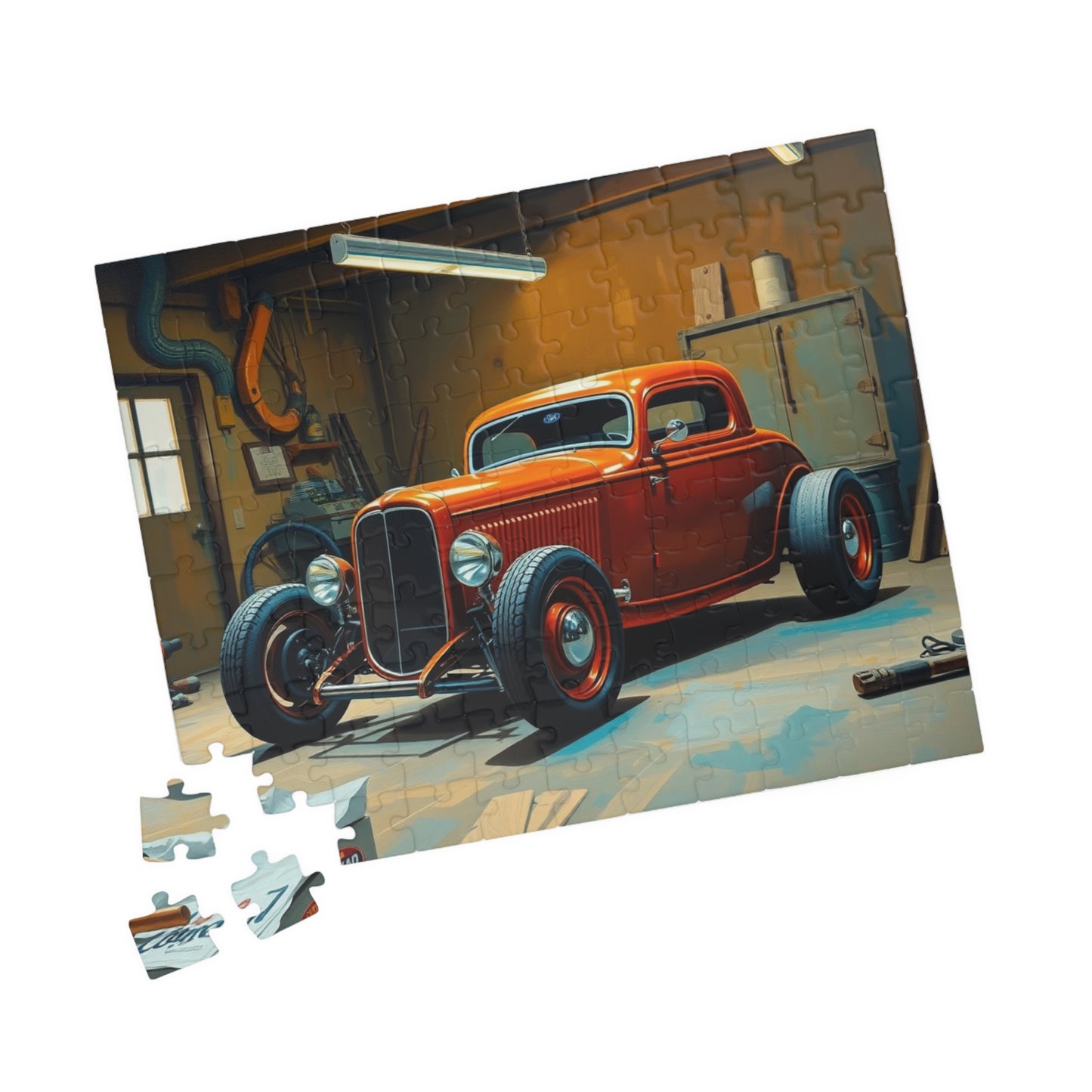 Vintage Car Puzzle - 1932 Deuce Coup, Retro Auto Jigsaw Game, Classic Car Art Puzzle The Puzzle Chest