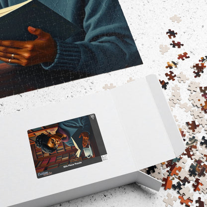 Cozy Afrocentric Reading Puzzle - Black Woman Studying, Perfect Gift for Book Lovers, Relaxing Moments, Family or Solo Fun, Indoor Activity Puzzle The Puzzle Chest