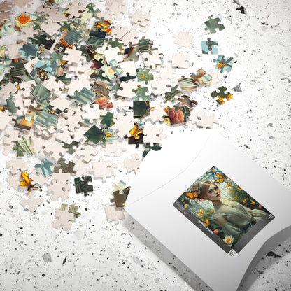 Steampunk Jigsaw Puzzle - Mechanical Butterfly and Woman in Greenhouse, 110 252 520 1014-Piece, Fun Family Activity, Unique Puzzle Lover Gift Puzzle The Puzzle Chest