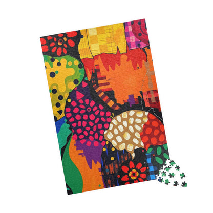 Colorful Abstract Jigsaw Puzzle - Modern Art Geometric Shapes Jigsaw Game Puzzle The Puzzle Chest