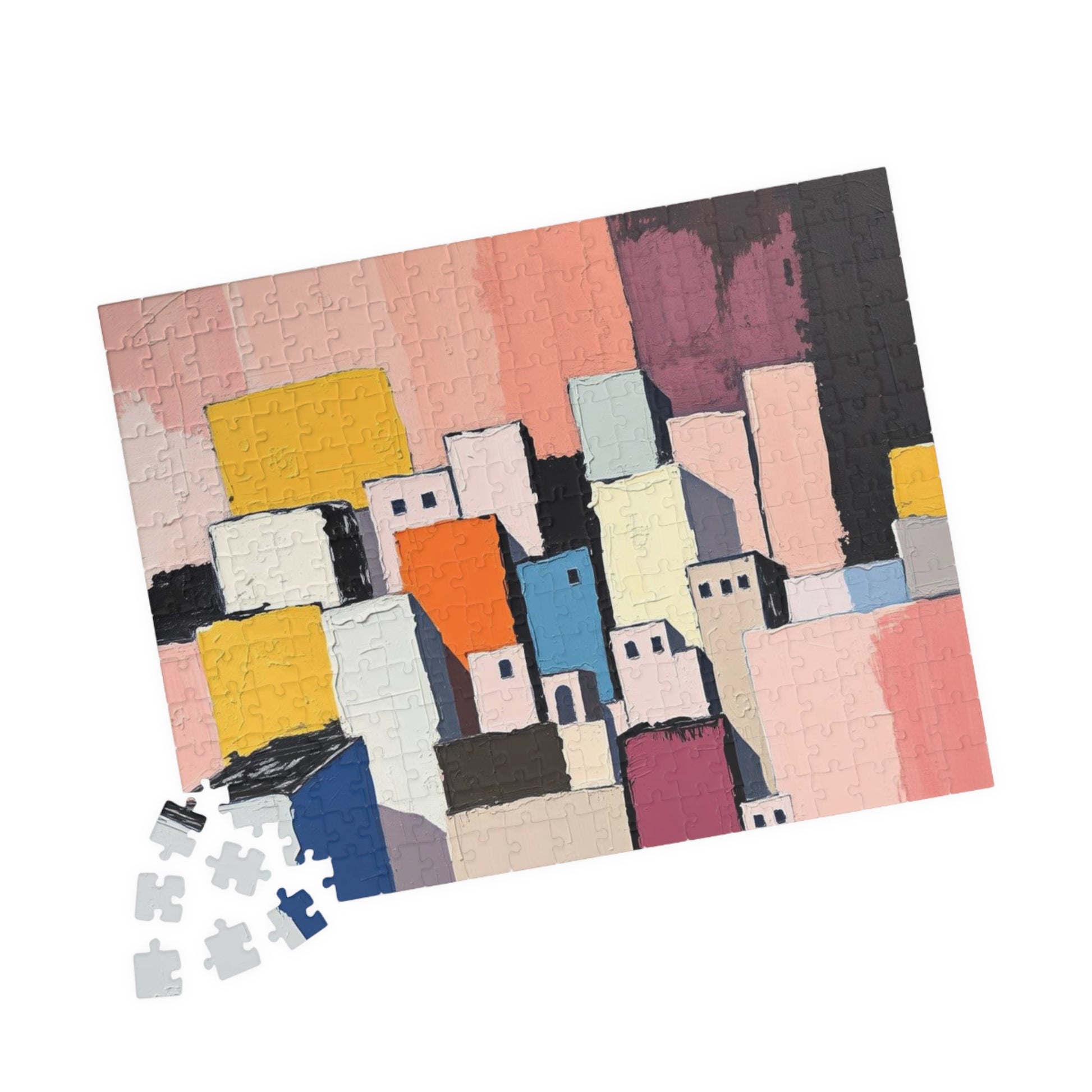 Abstract Cityscape Jigsaw Puzzle - Artistic Puzzle for Relaxation, Home Entertainment, Gift for Adults, Family Fun, Unique Art Experience Puzzle The Puzzle Chest