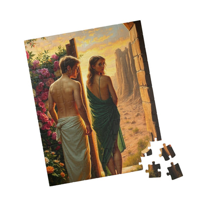 Religious Jigsaw Puzzle - Adam and Eve Leaving the Garden of Eden, Christian Puzzle Lover Gift for Friend, Mindful Family Activity, Solo Fun