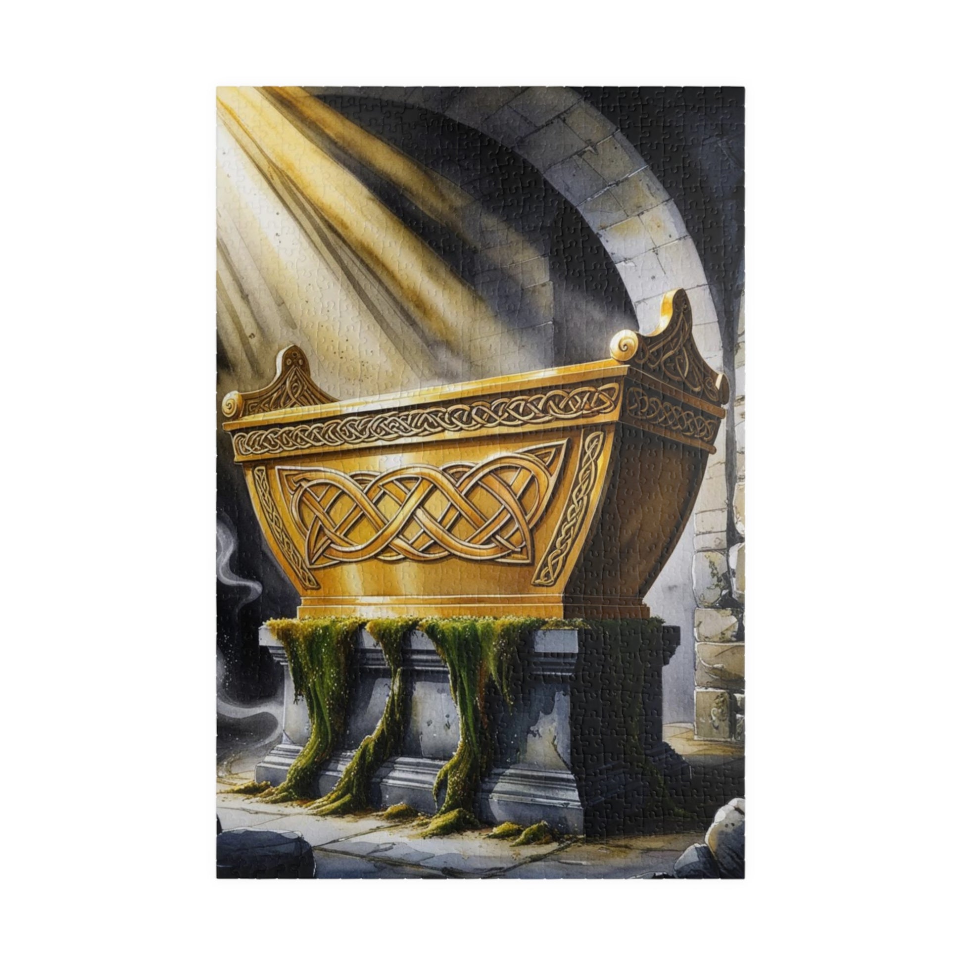 Religious Puzzle, Golden Ark Intricate Pattern Design, 520-Piece Jigsaw, Christian Home Decor, Divine Light Beam Art, Faith Based Gift 1014 pcs (Vertical) Puzzle The Puzzle Chest
