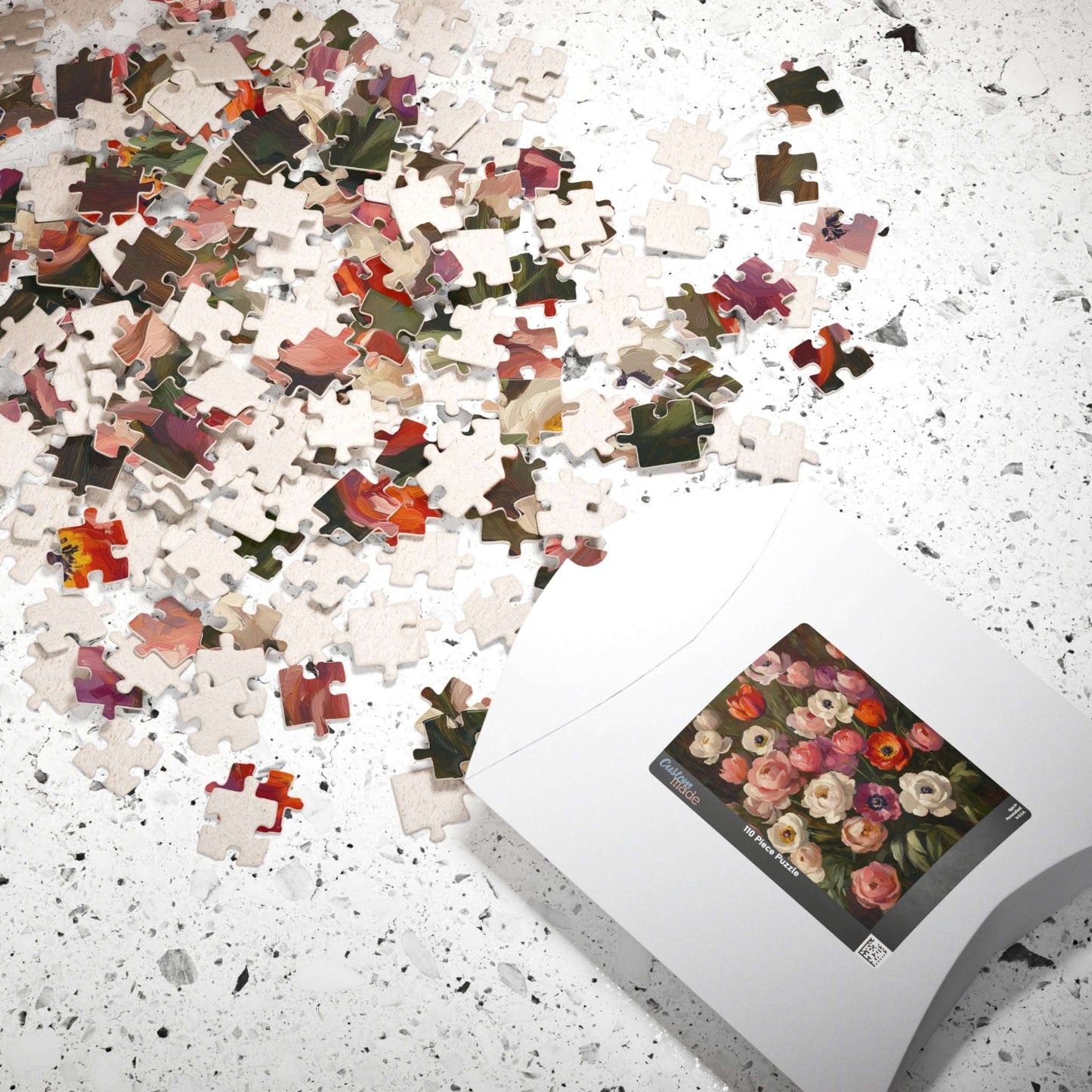 Vintage Floral Bouquet Puzzle 1101-1014 Piece | Anemone & Ranunculus Art Puzzle