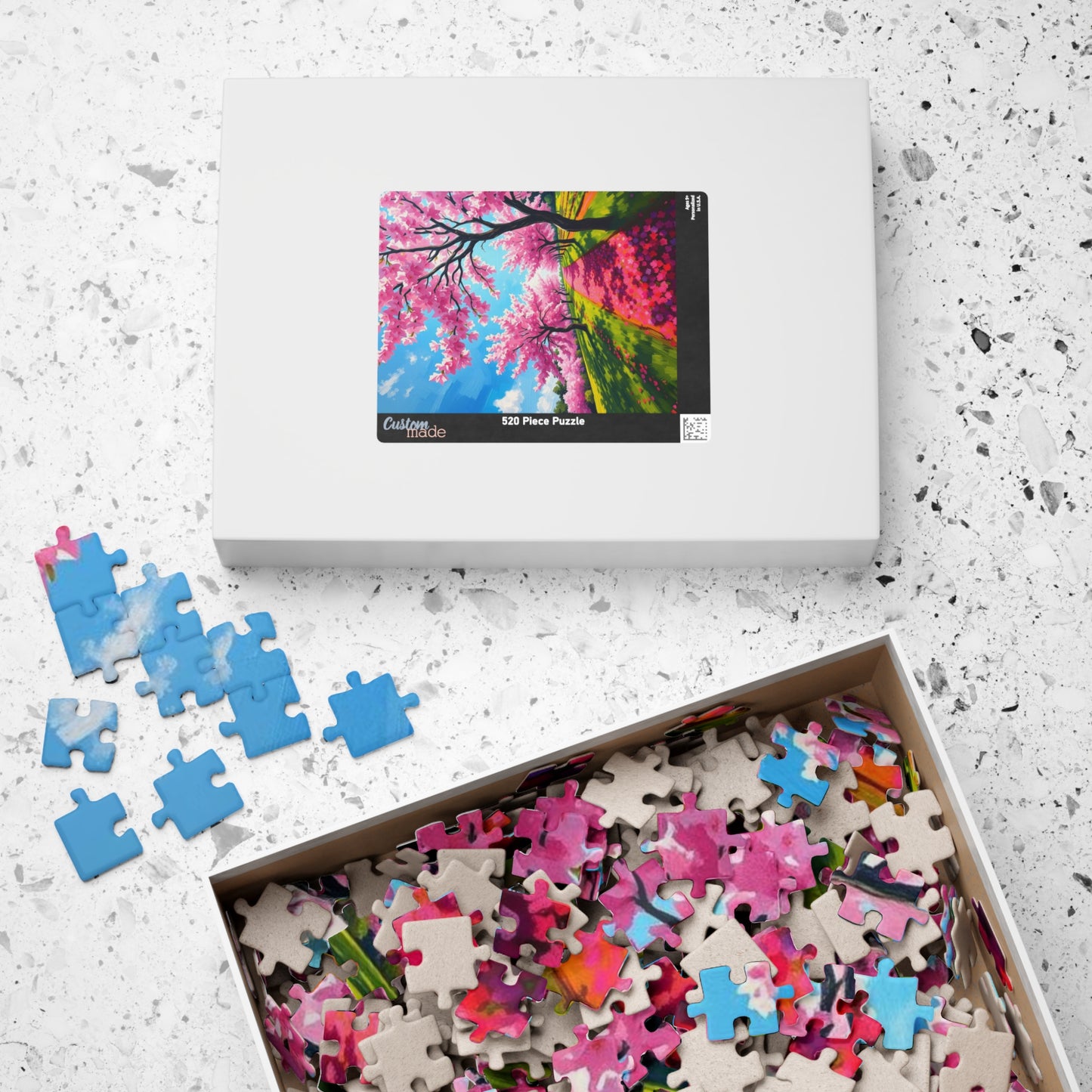 Cherry Blossom Landscape Puzzle, Beautiful 110-1014 Piece Jigsaw Puzzle, Perfect for Family Game Night, Birthday Gift Idea, Spring Decor Puzzle The Puzzle Chest