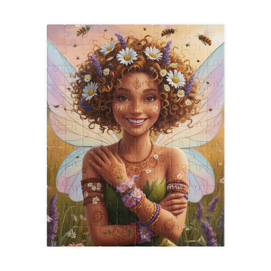 Wildflower Meadow Fairy Jigsaw Puzzle, Enchanting Mythical Gift for Fantasy Lover, Family Fun, Birthday and Holiday Activities, Brain Teaser