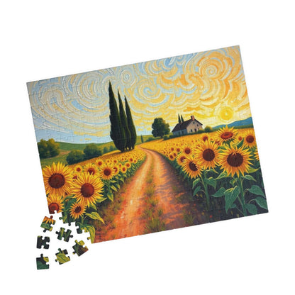 Sunflower Sunrise Puzzle - Nature Lover's Jigsaw, Ideal for Family Activity or Solo Fun, Mindfulness Puzzle Lover Birthday Gift for Friends Puzzle The Puzzle Chest